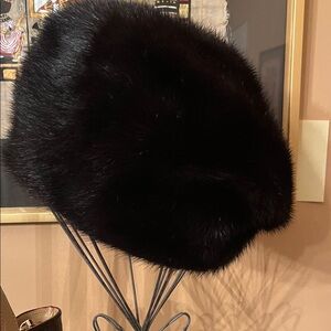 Elegant Black Mink Hat